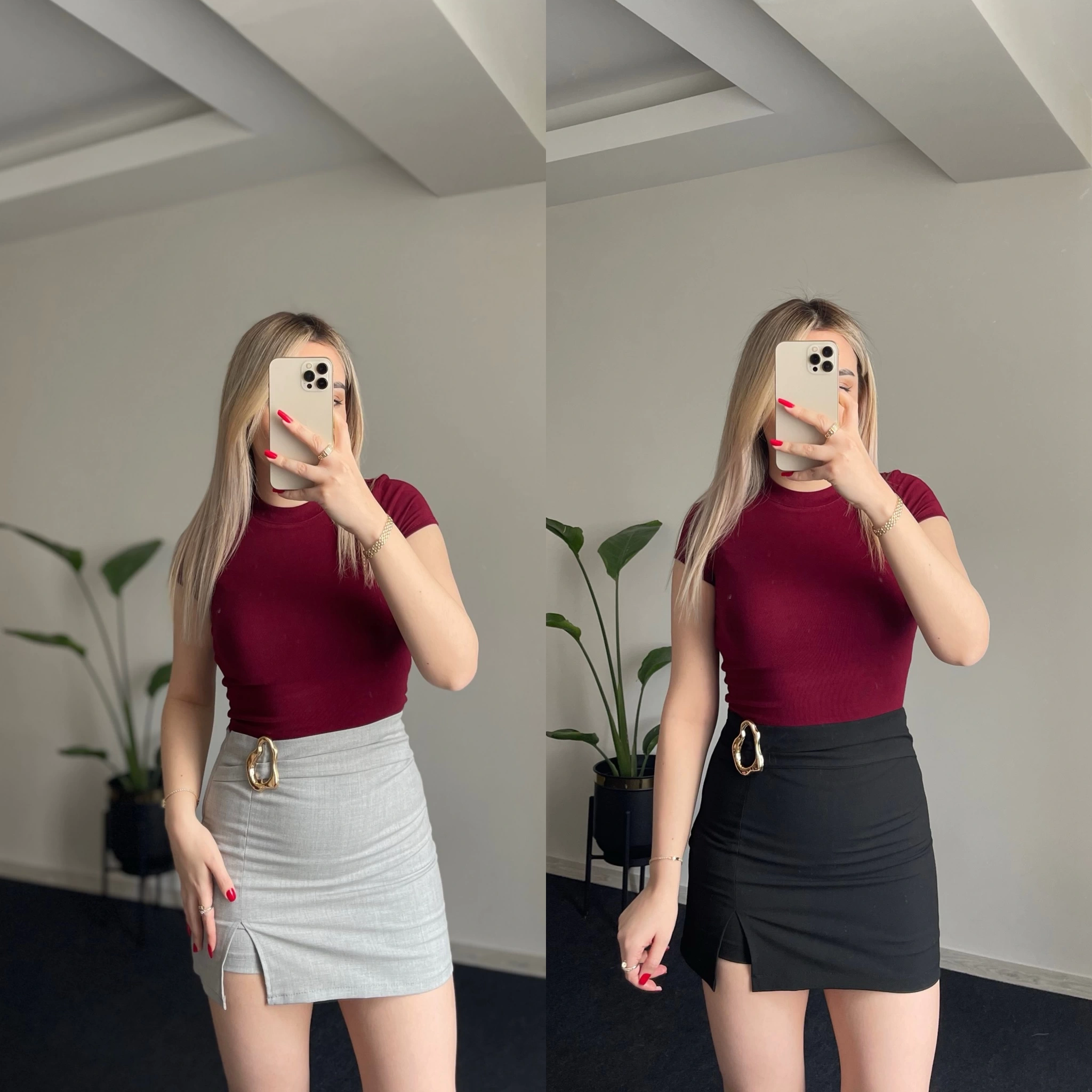 Aksesuarlı Şort Etek