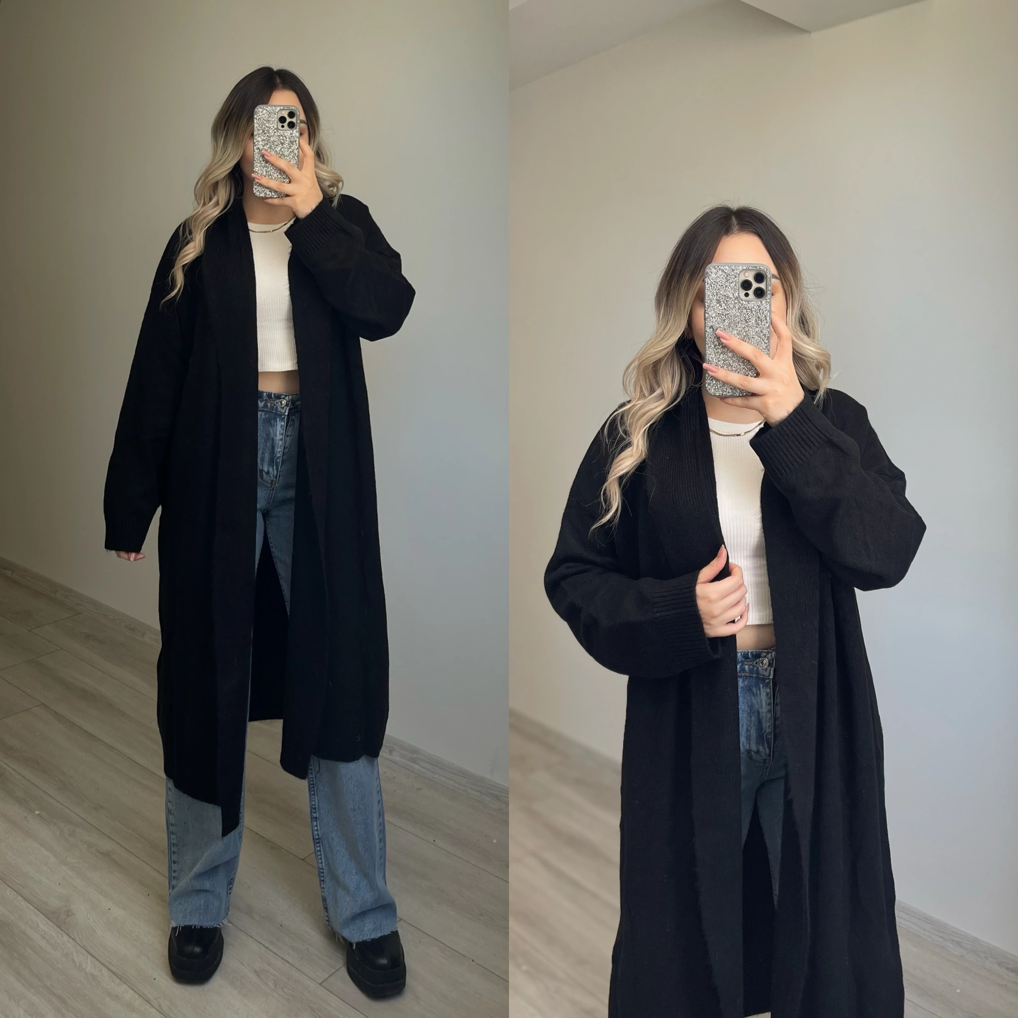 Triko Hırka Siyah