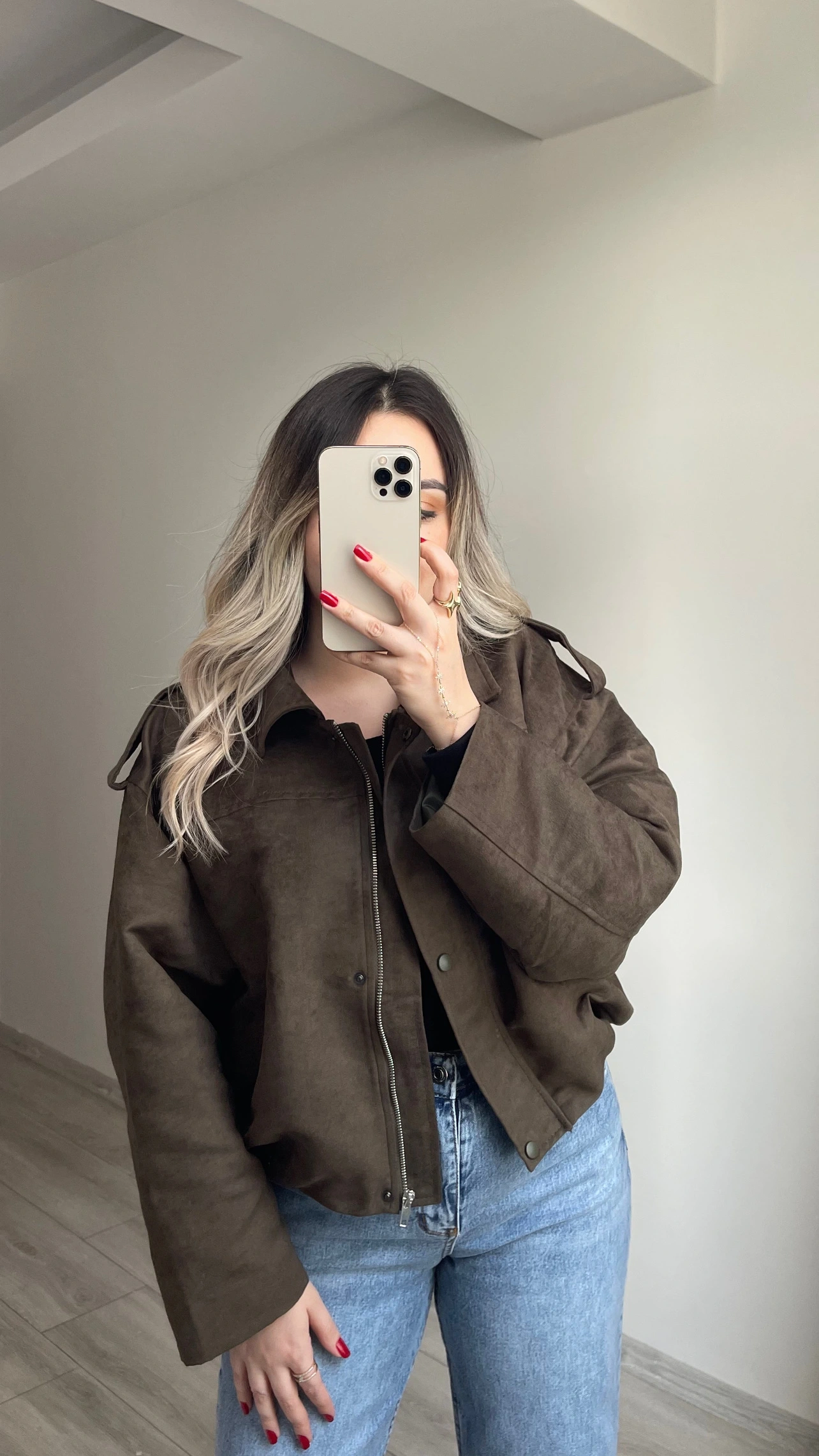 ZR Model Süet Bomber Ceket Haki