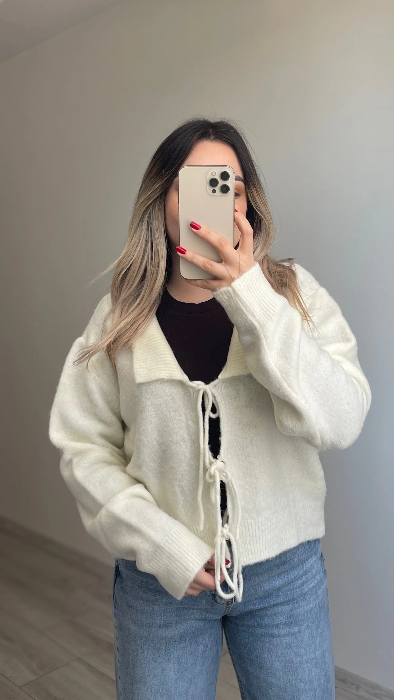 Yumoş Hırka Ekru
