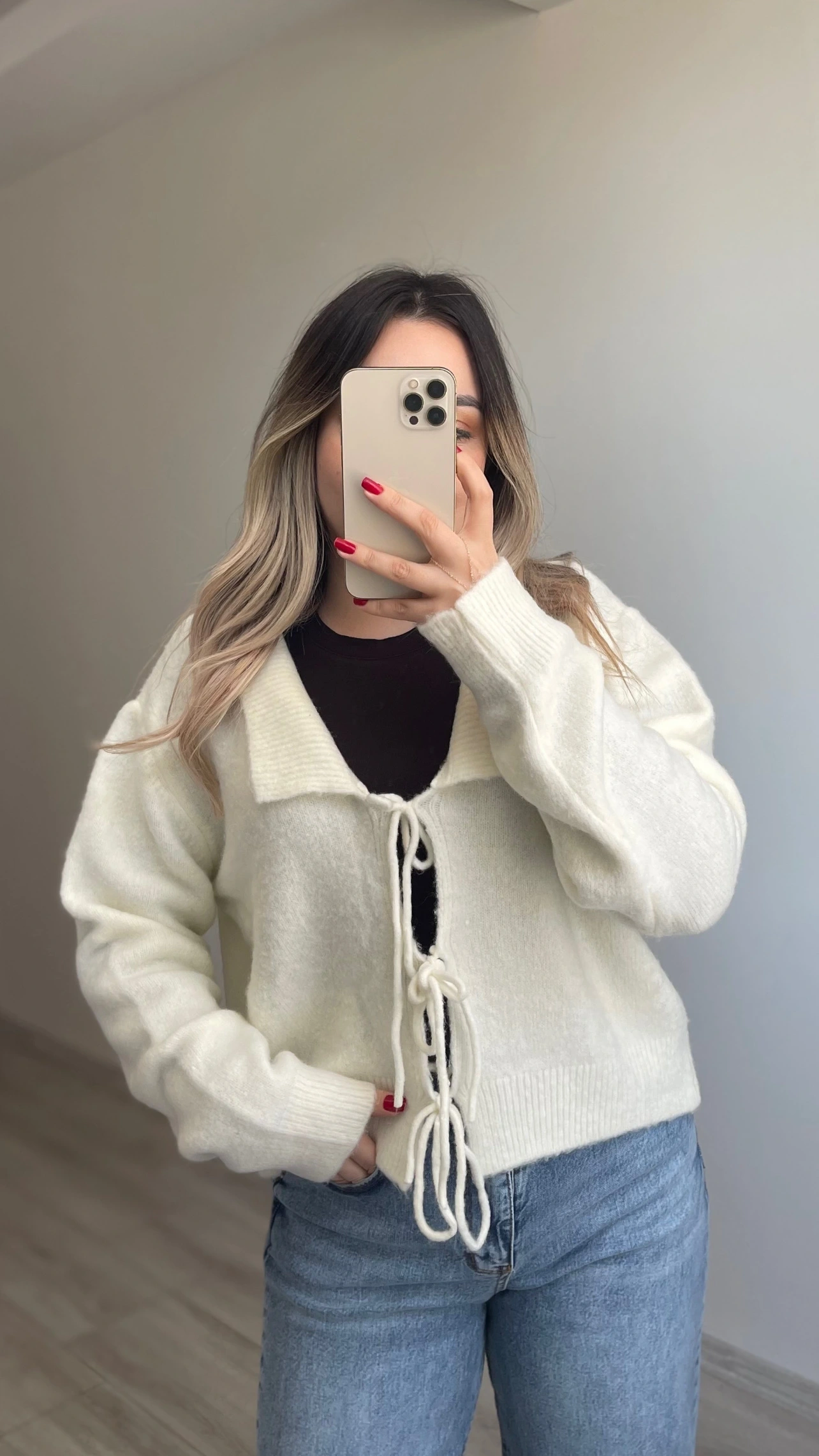 Yumoş Hırka Ekru