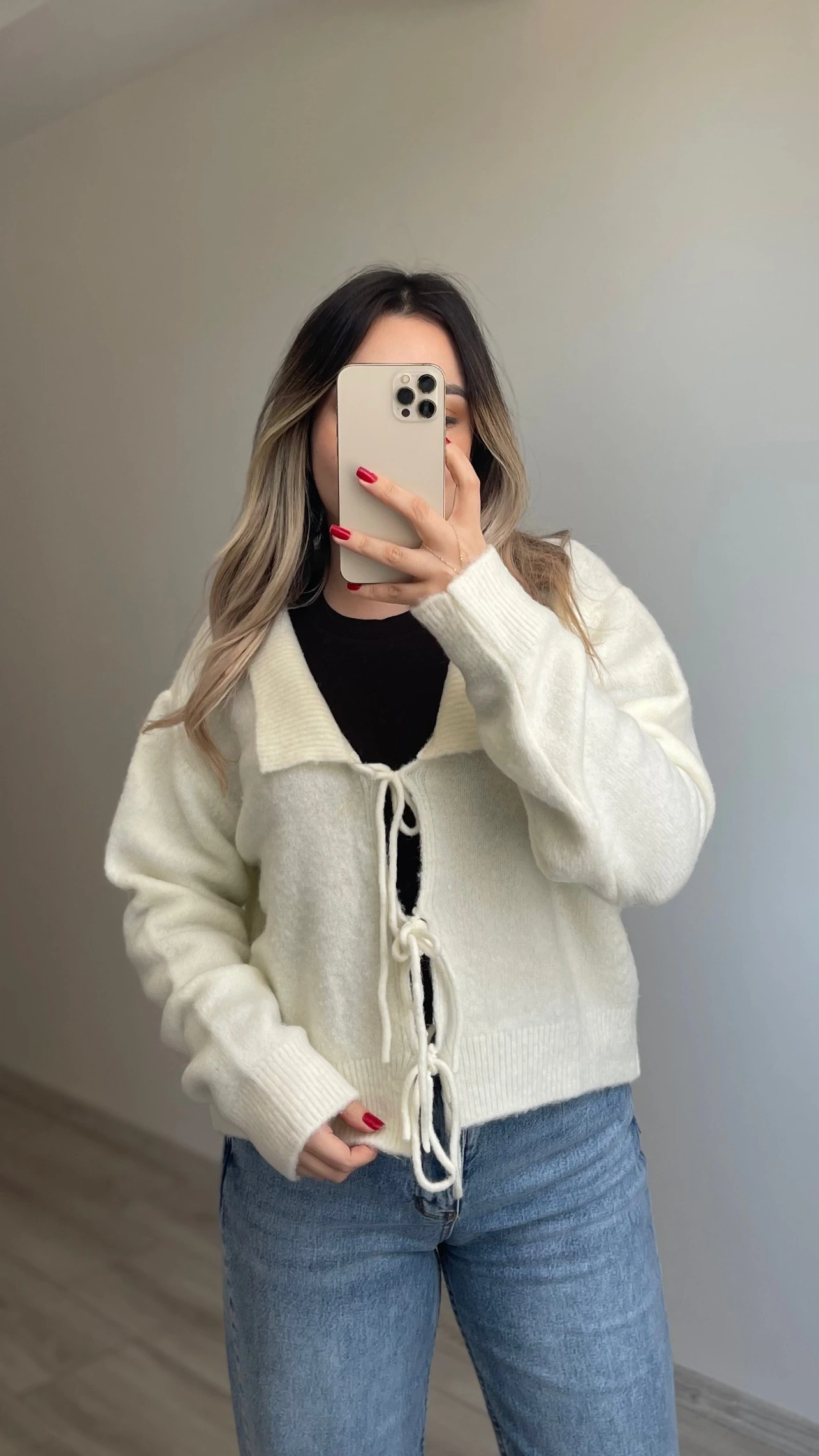 Yumoş Hırka Ekru