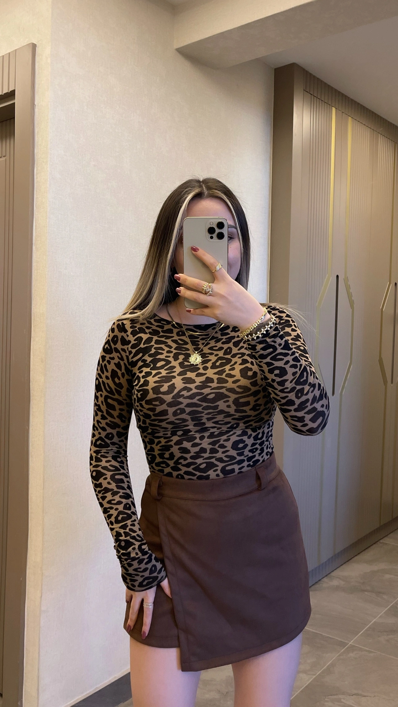 Leopar Kaşmir Bluz