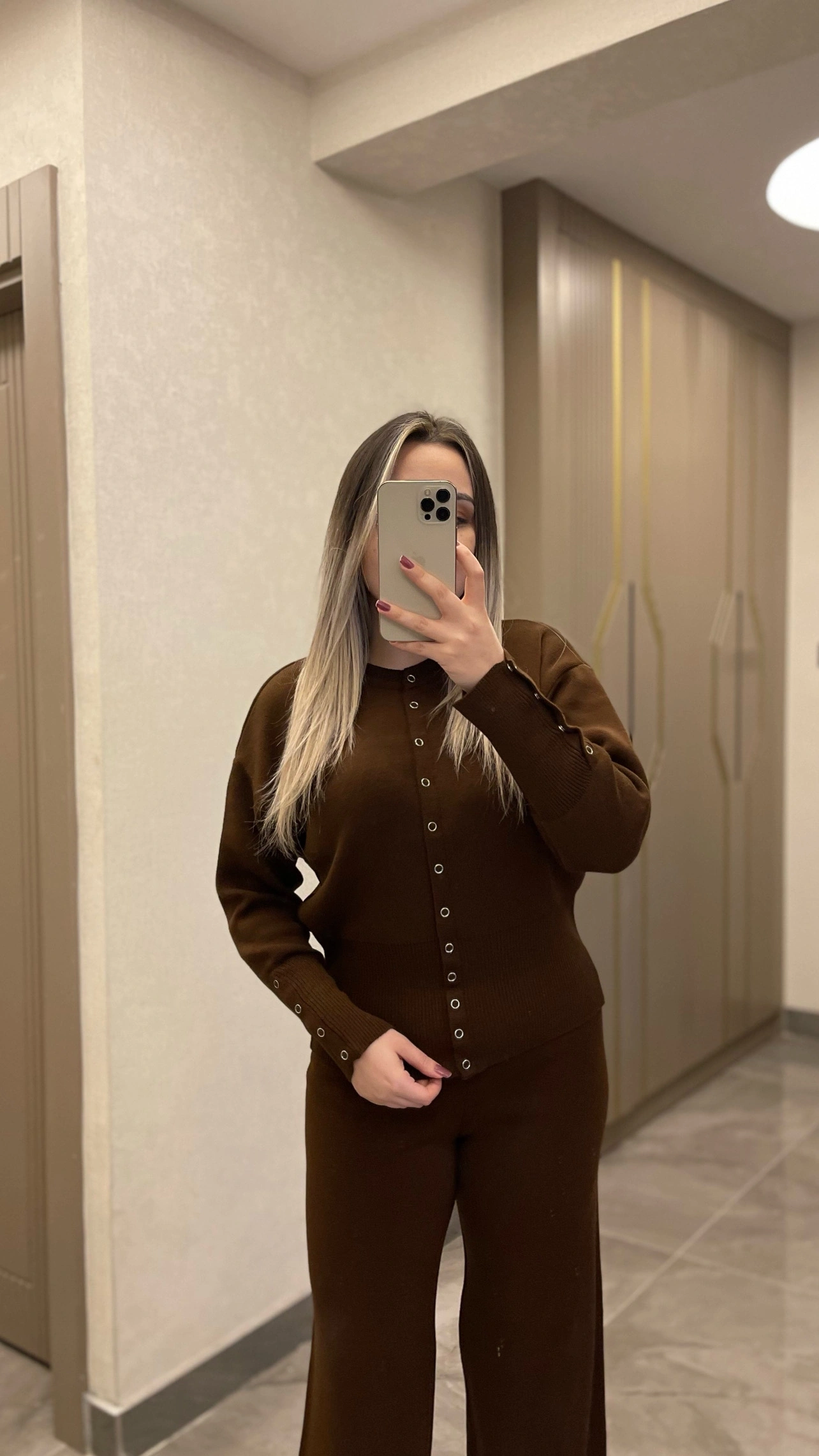 Acı Kahve Çelik Triko Takım