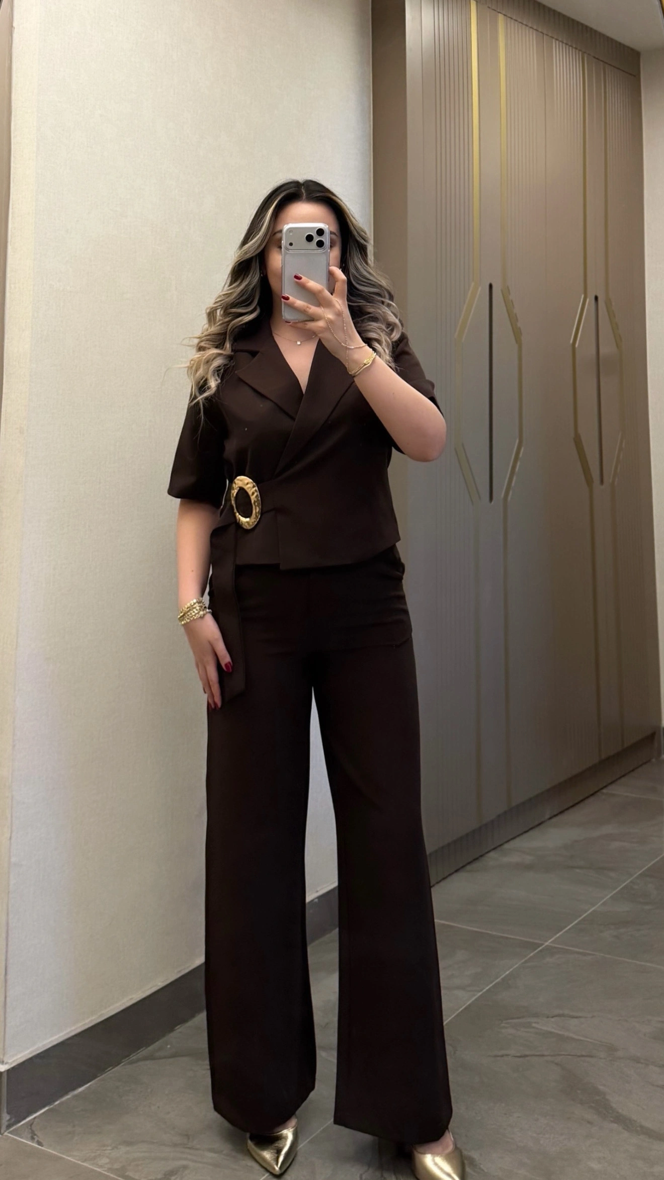 Acı Kahve Gold Tokalı Takım