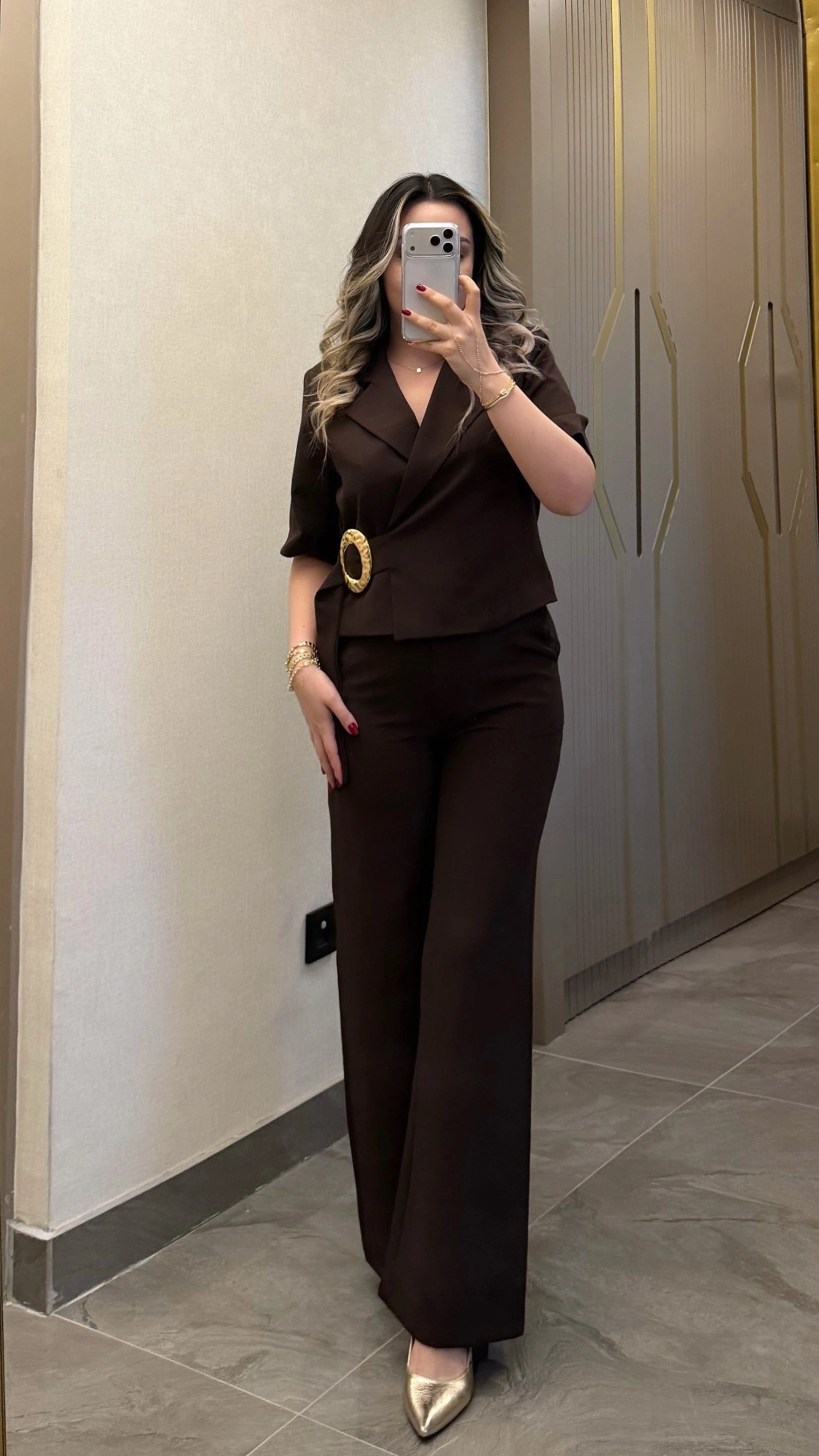 Acı Kahve Gold Tokalı Takım