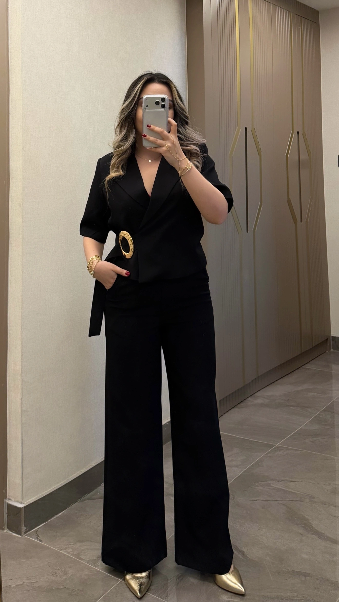 Siyah Gold Tokalı Takım