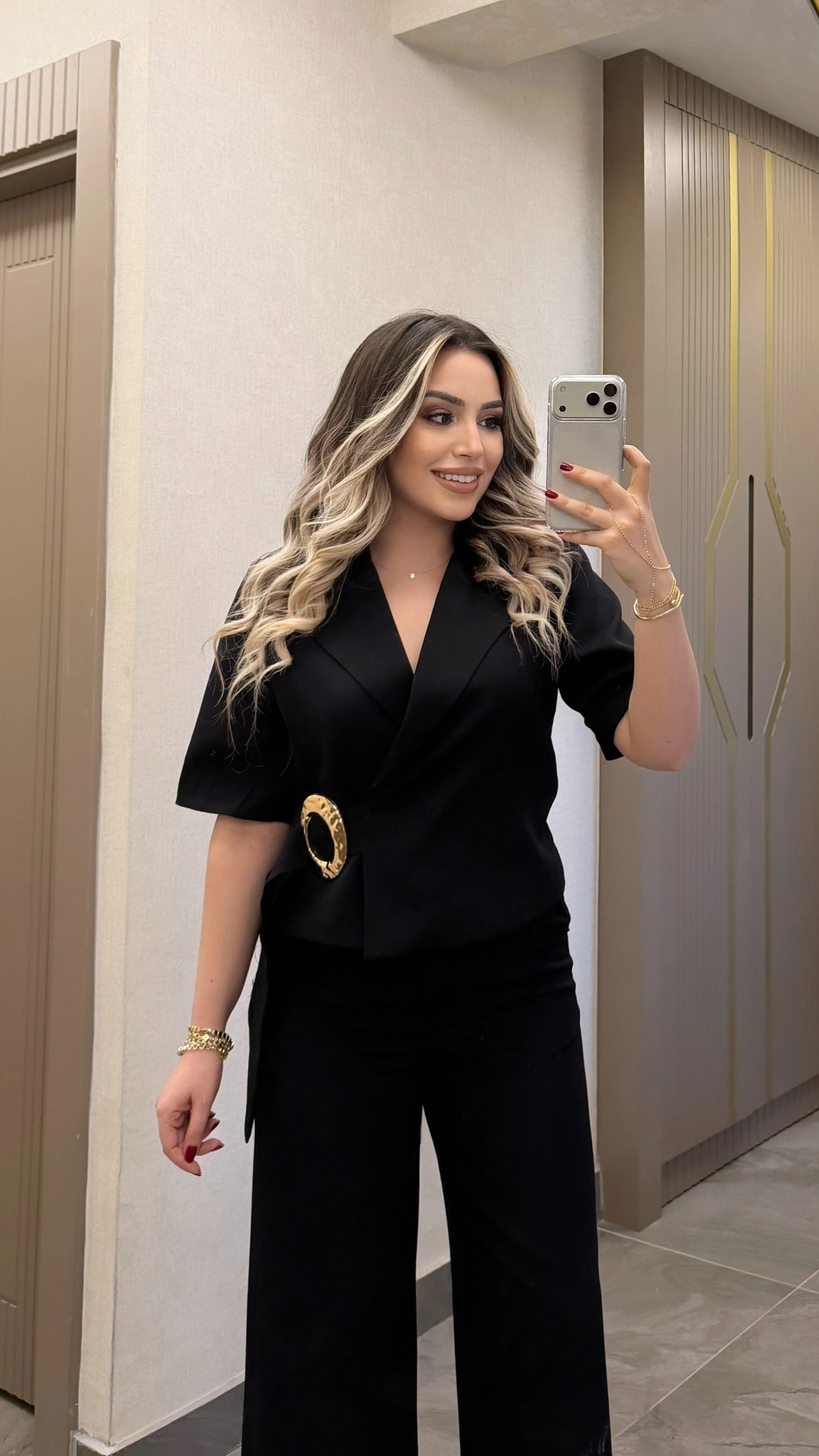 Siyah Gold Tokalı Takım