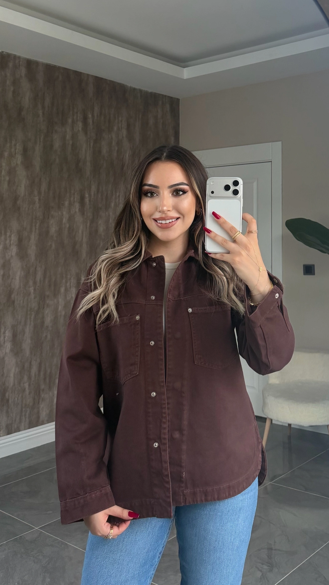 Acı Kahve Gabardin Ceket
