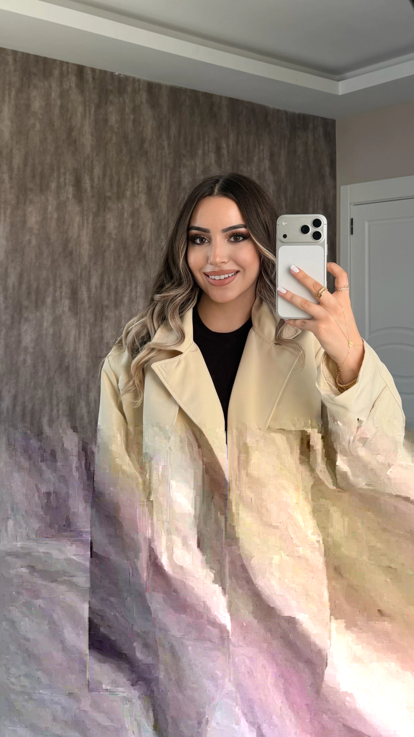 Bej Crop Trenç
