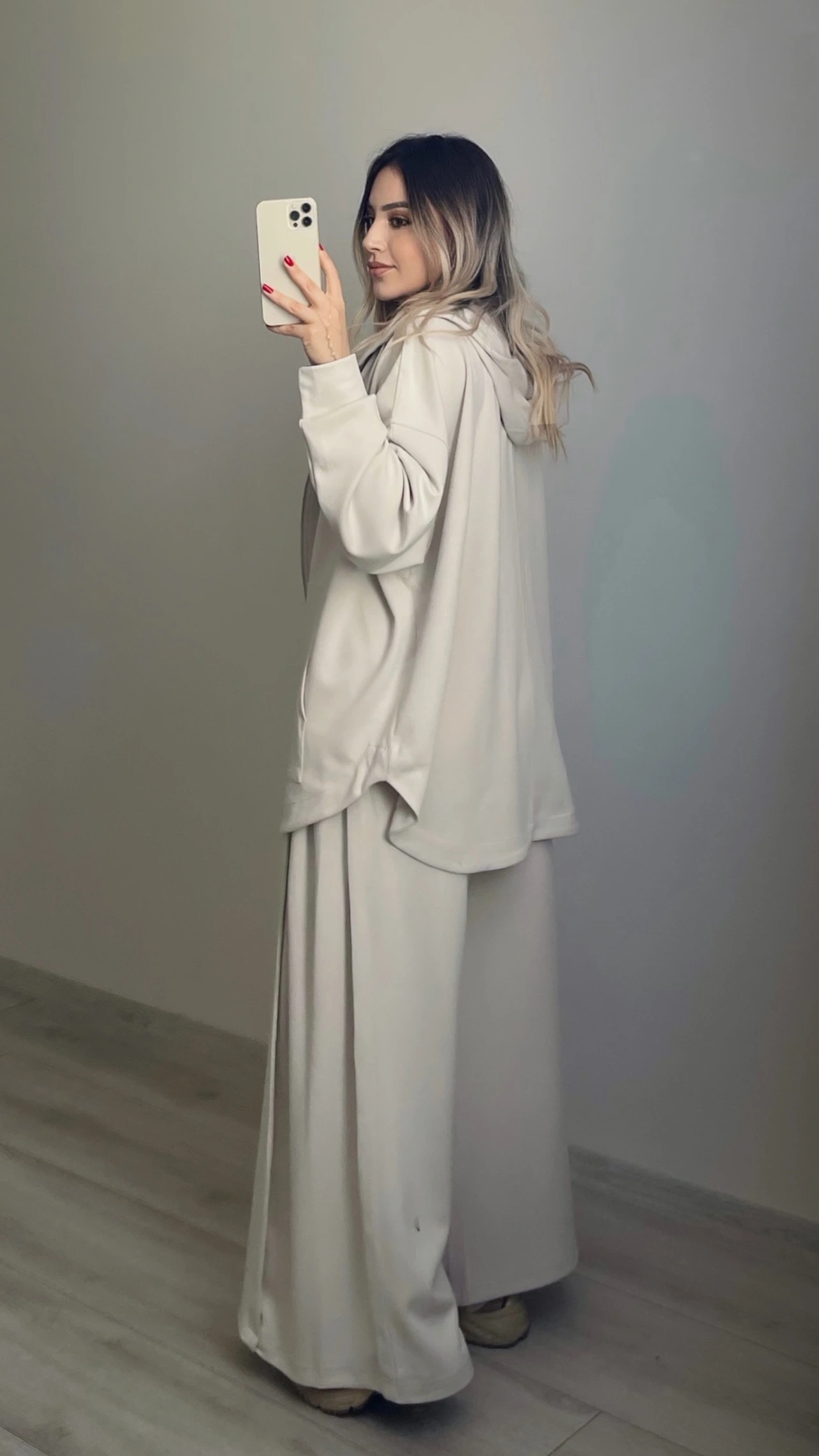 Oversize Modal Takım Taş Rengi