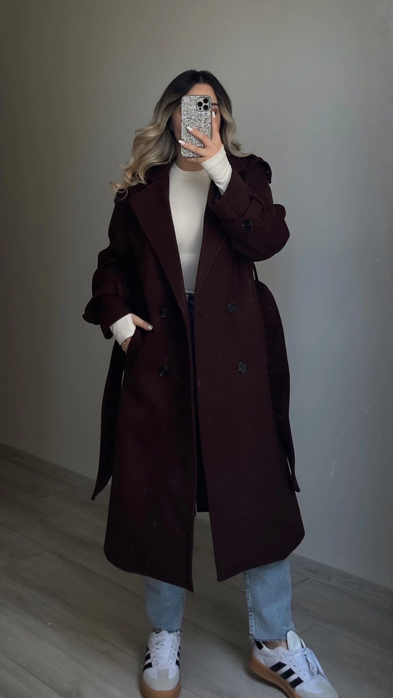 Premium Kaşe Kaban Acı Kahve