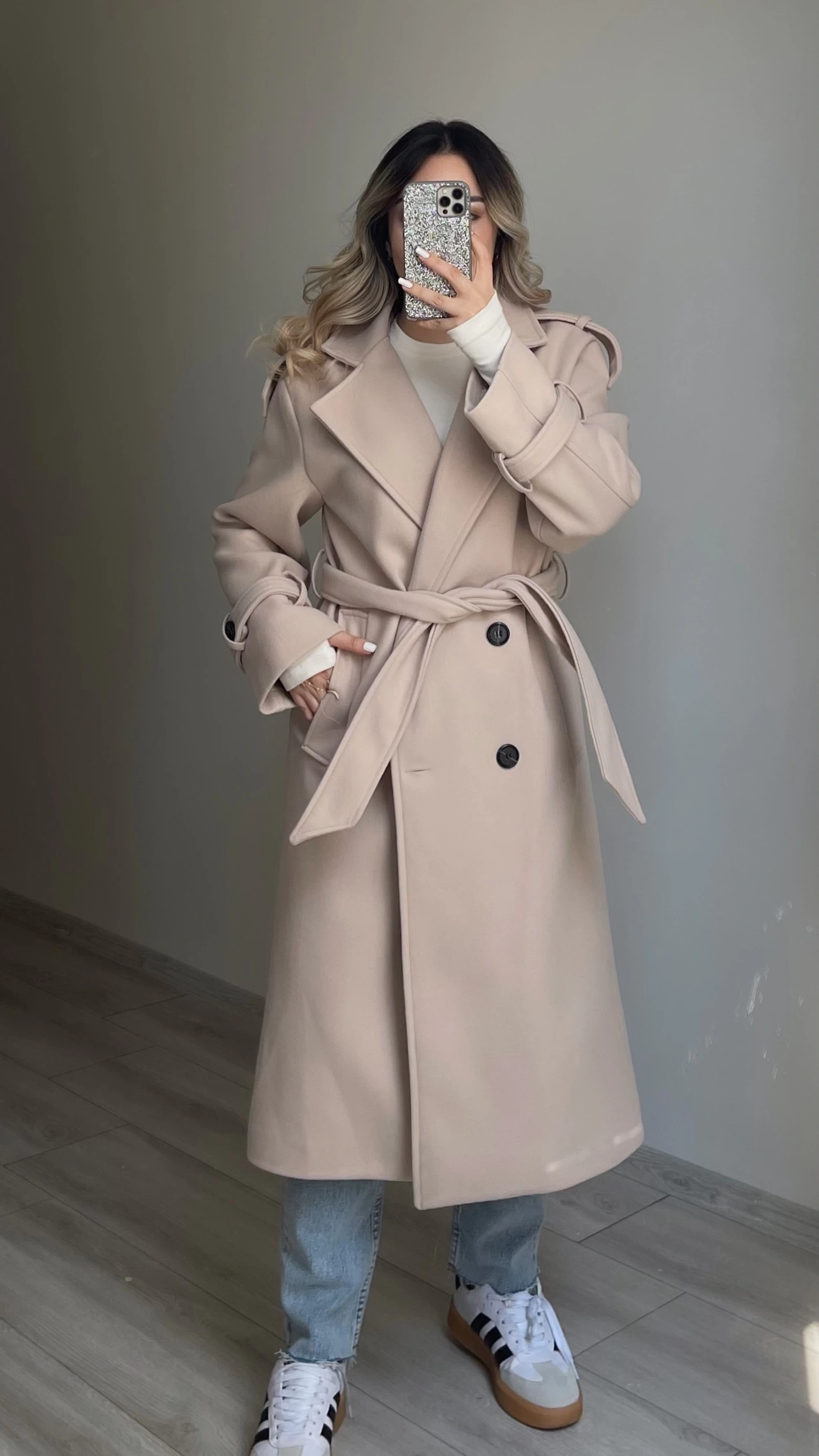 Premium Kaşe Kaban Taş Rengi