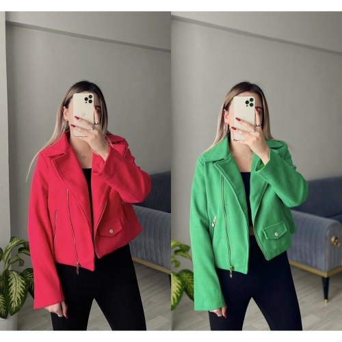 Kaşe Biker Ceketler