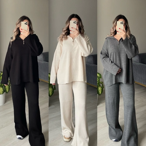 Fermuarlı Triko Takımlar