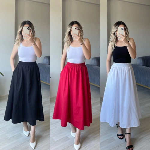 Beli Lastikli Kloş Etek