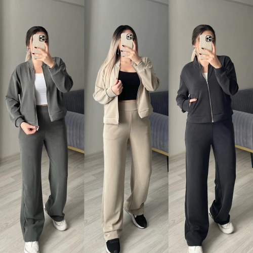 Oysh Modal Kumaş Bomber Ceketli Eşofman Takımları