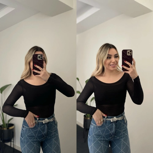 Oysh Transparan Bluz