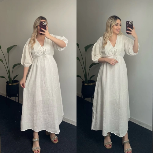 Müslin Elbise Beyaz