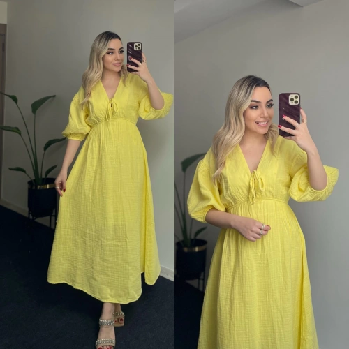 Müslin Elbise Sarı