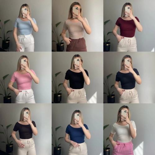 Kısa Kol Oysh Kayık Yaka Bluzler