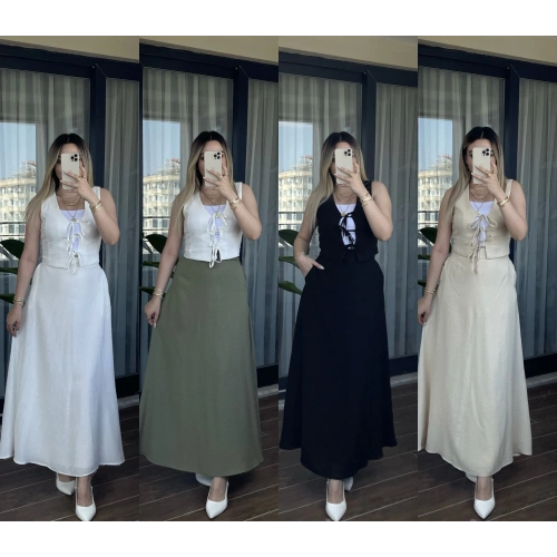 Astarlı Cepli Keten Etekler