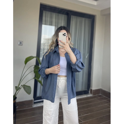 Lacivert Modal Gömlek