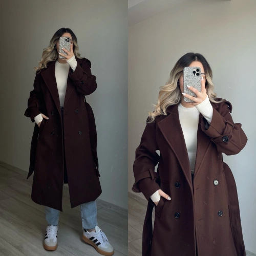 Premium Kaşe Kaban Acı Kahve