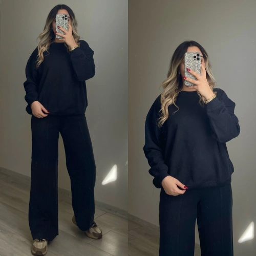 Lacivert Bisiklet Yaka Triko Takım