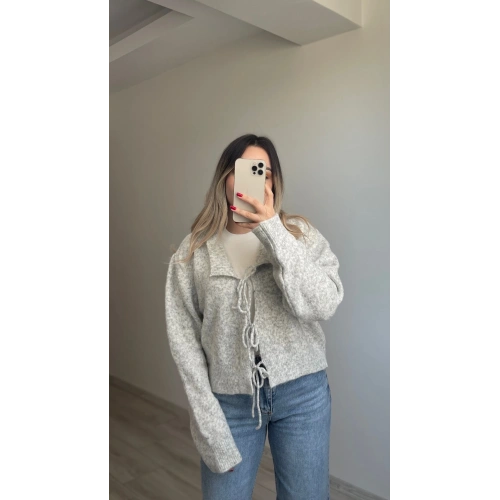 Yumoş Hırka Açık Gri