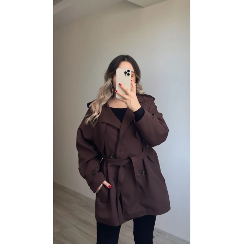 Premium Kalite Acı Kahve Ara Boy Trenç