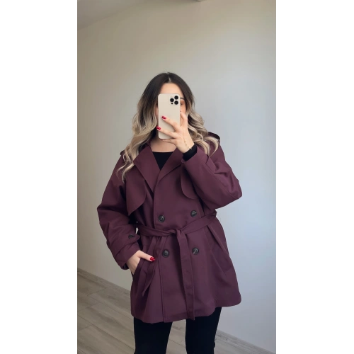 Premium Kalite Bordo Ara Boy Trenç