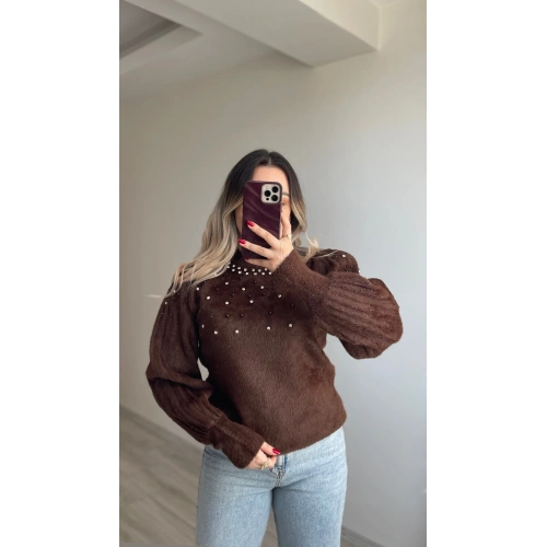 Taşlı Acı Kahve Kazak