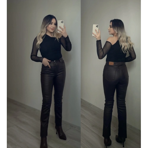 ZRA Acı Kahve Mumlu Jean