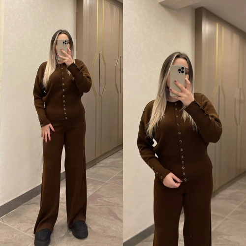 Acı Kahve Çelik Triko Takım