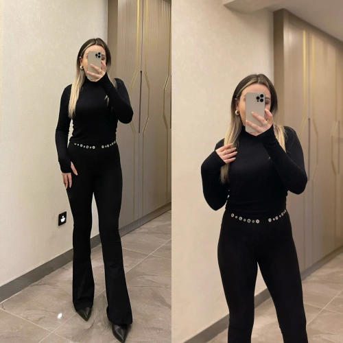 Brshka Bel Detaylı İspanyol Tayt