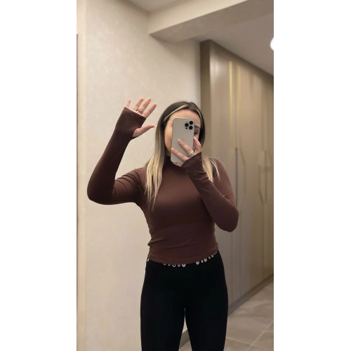 Oysho Yarım Balıkçı Body Kahverengi