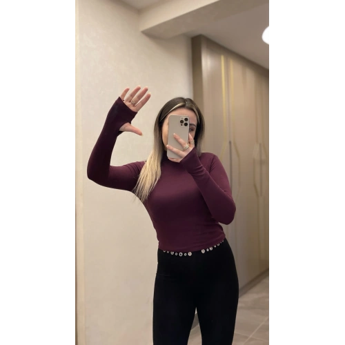 Oysho Yarım Balıkçı Body Mürdüm