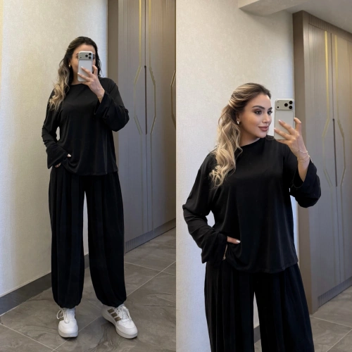 Siyah Şalvar Modal Takım