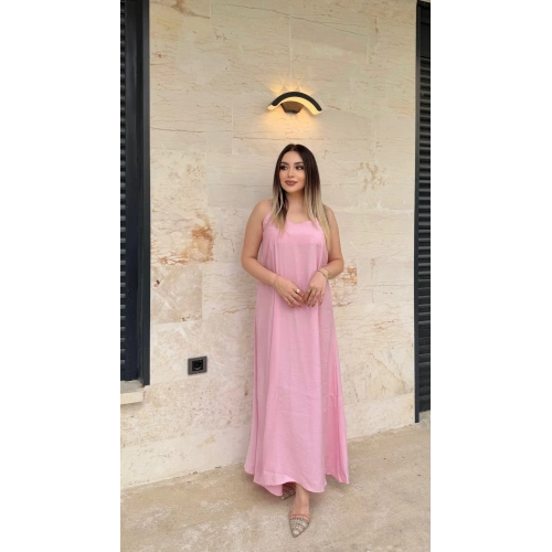 Pembe Askılı Tensel Elbise