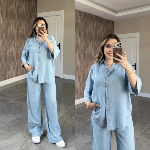 Denim Takım Açık Mavi