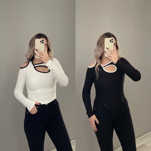 Damla Dekolte Detaylı Bluz