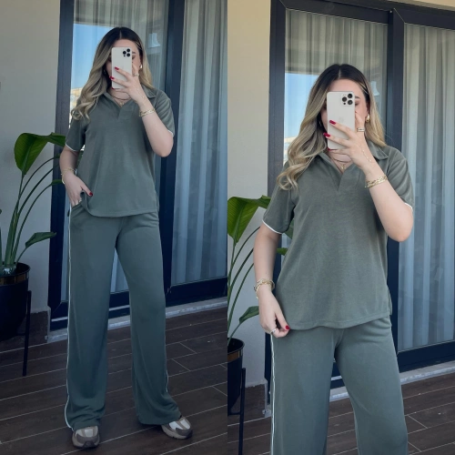 Oysh Polo Yaka Modal Takım Yeşil