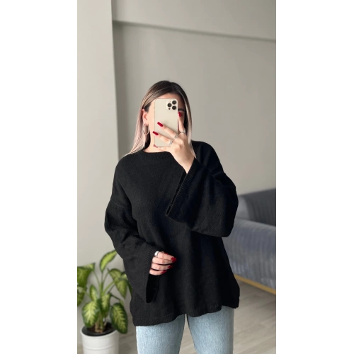 Pinterest İspanyol Kol Siyah Triko