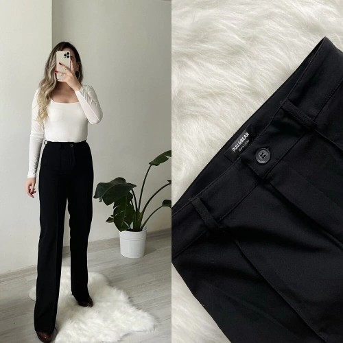 Siyah Kumaş Pantolon