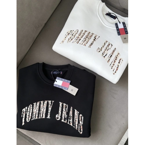 TMMY Leopar Yazı Detaylı Sweatler