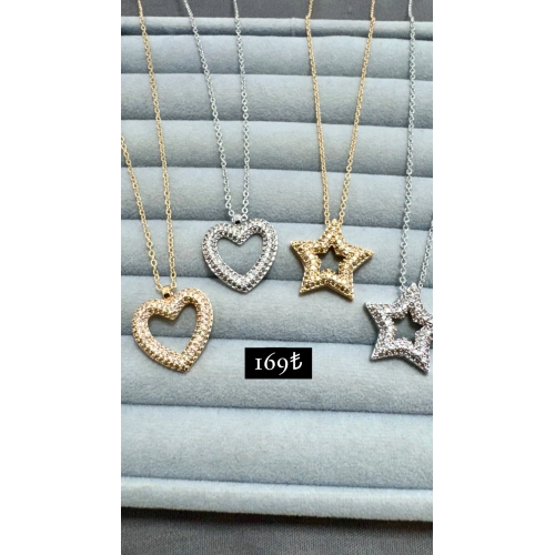 Zirkon Taşlı Yıldızlı Kolyeler