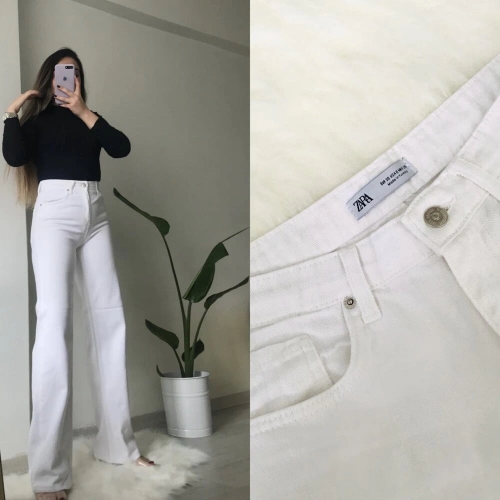 Beyaz Wide Leg Jean