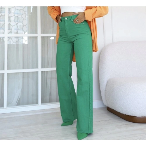 Yeşil Straight Jean