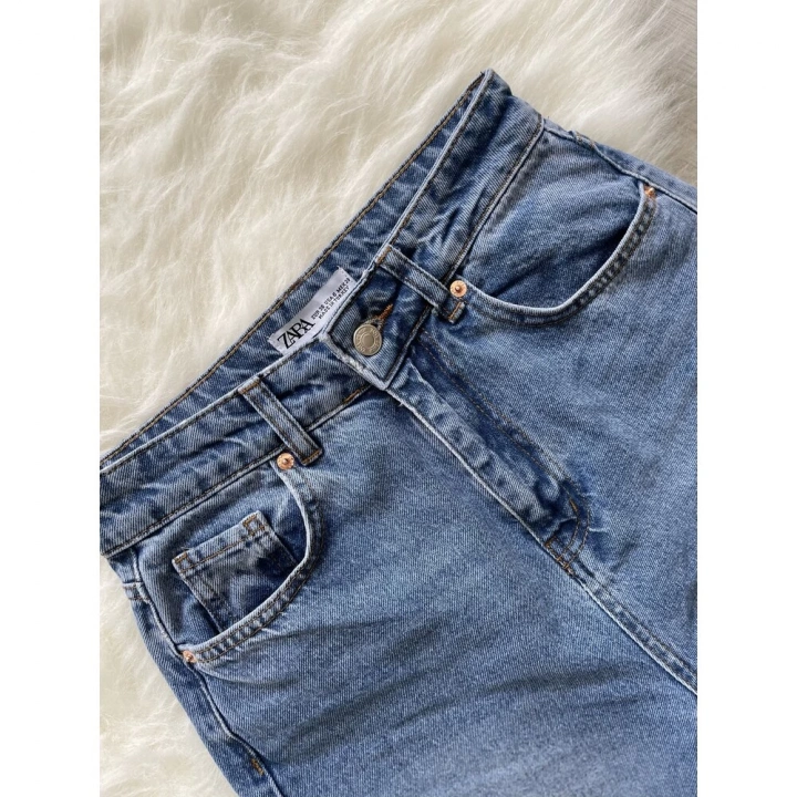 Orta Mavi Wide Leg Jean